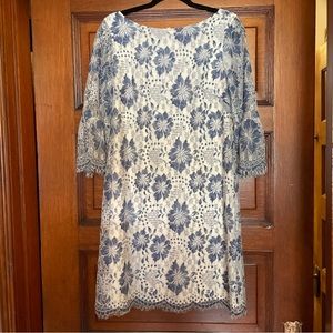 Beautiful Jessica Howard floral lace midi dress size 8